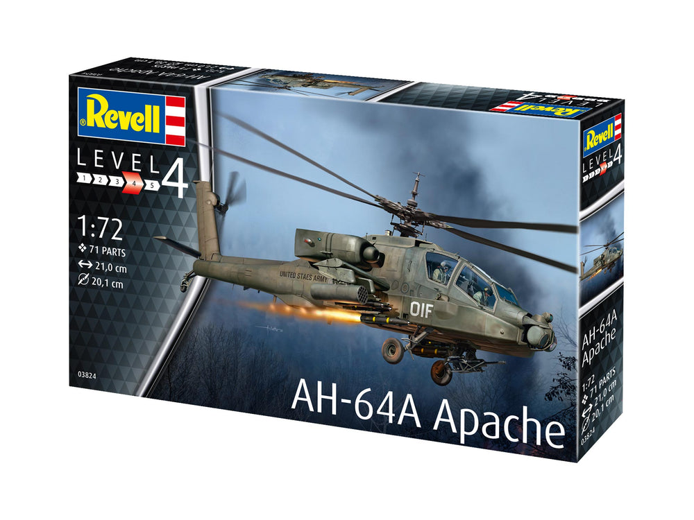 Revell 3824 Hughes AH-64A Apache 1:72 Model Kit