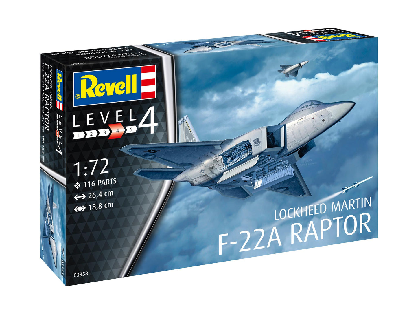 Revell 3858 Lockheed-Martin F-22A Raptor 1:72 Model Kit