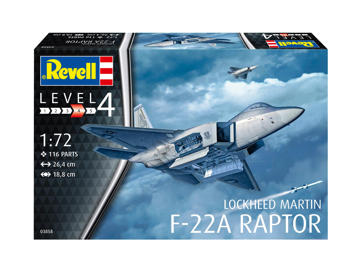 Revell 3858 Lockheed-Martin F-22A Raptor 1:72 Model Kit
