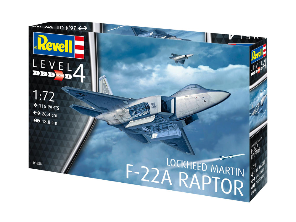 Revell 3858 Lockheed-Martin F-22A Raptor 1:72 Model Kit