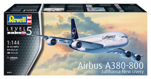 Revell 3872 Airbus A380-800 Lufthansa New Livery 1:144 Model Kit