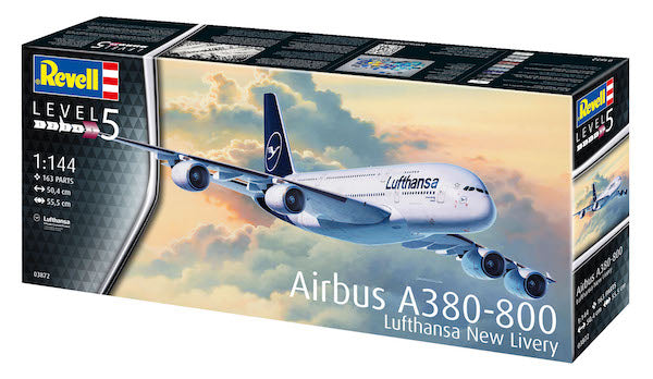 Revell 3872 Airbus A380-800 Lufthansa New Livery 1:144 Model Kit