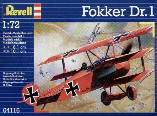Revell 4116 Fokker Dr.I Triplane 1:72 Model Kit