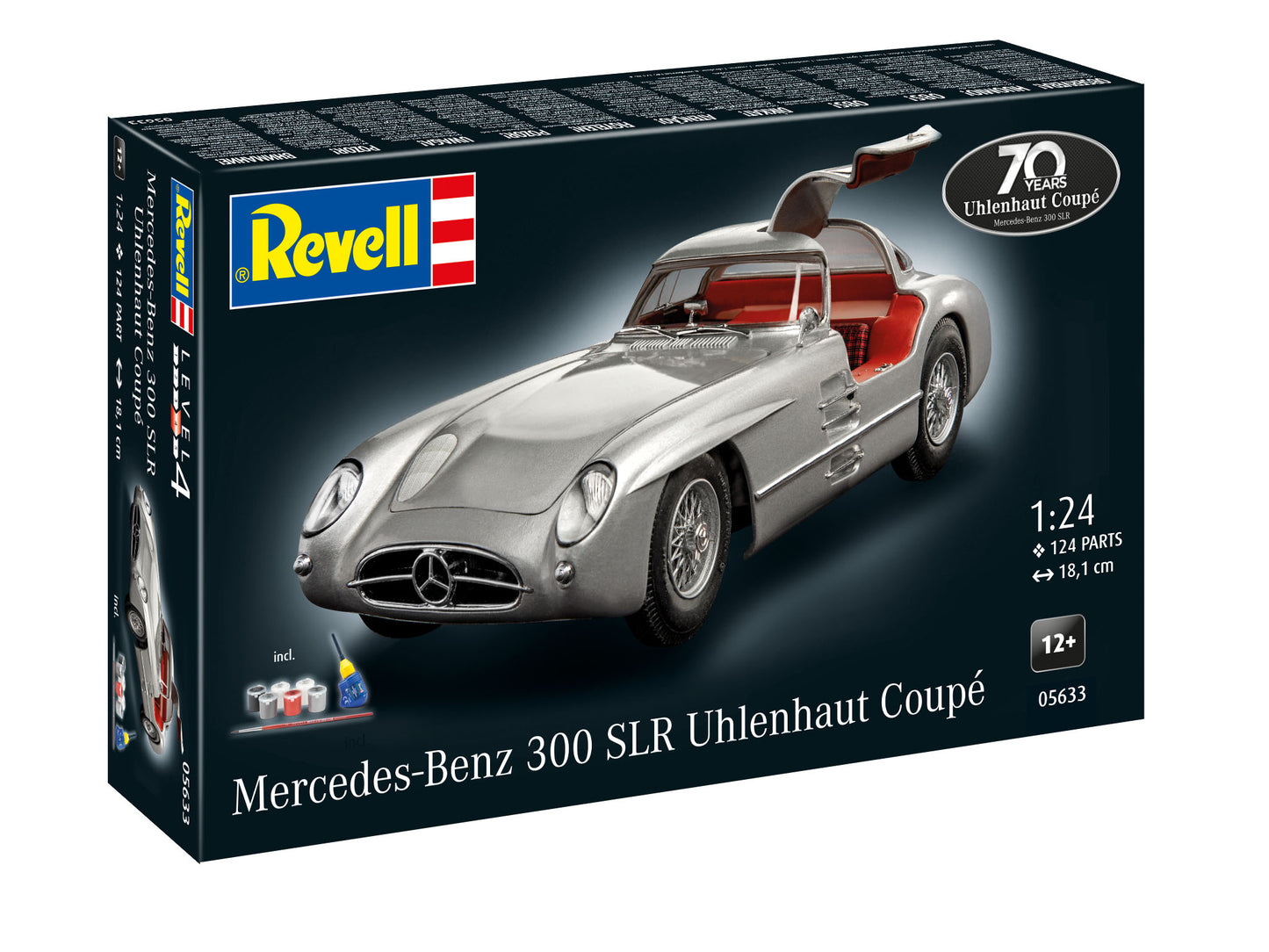 Revell 5633 Gift Set Mercedes-Benz 300 SLR 70th Anniversary 1:24 Model Kit
