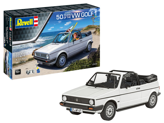 Revell 5636 VW Golf 1 Cabriolet 50 Years Gift Set 1:24 Model Kit