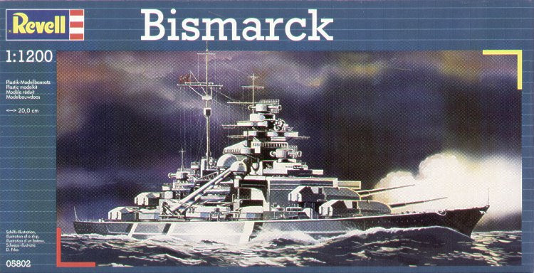 Revell 5802 Bismark/Bismarck German battleship 1:1200 Model Kit