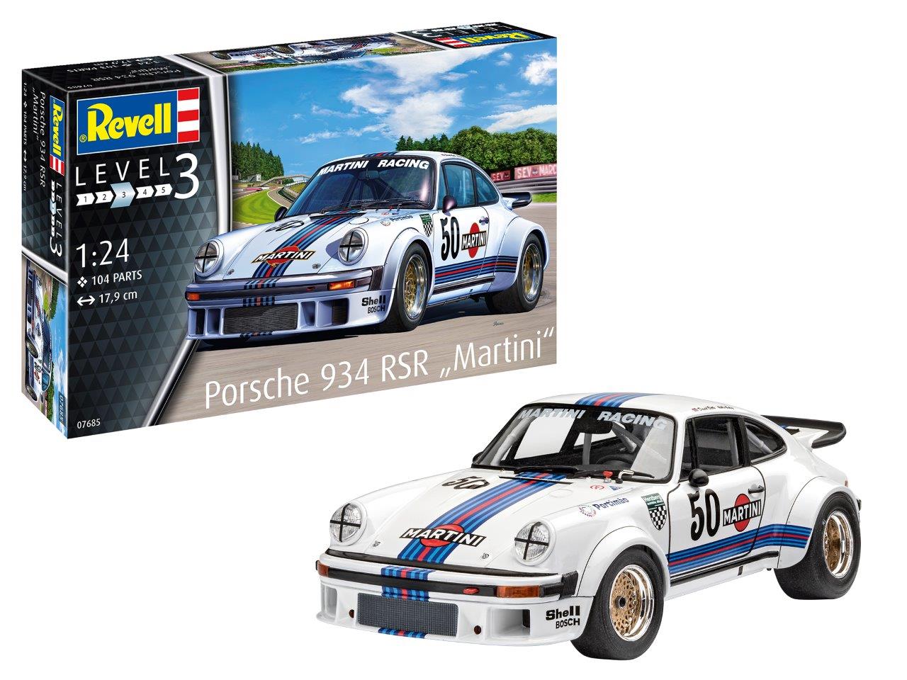 Revell 7685 Porsche 934 RSR Martini 1:24 Model Kit