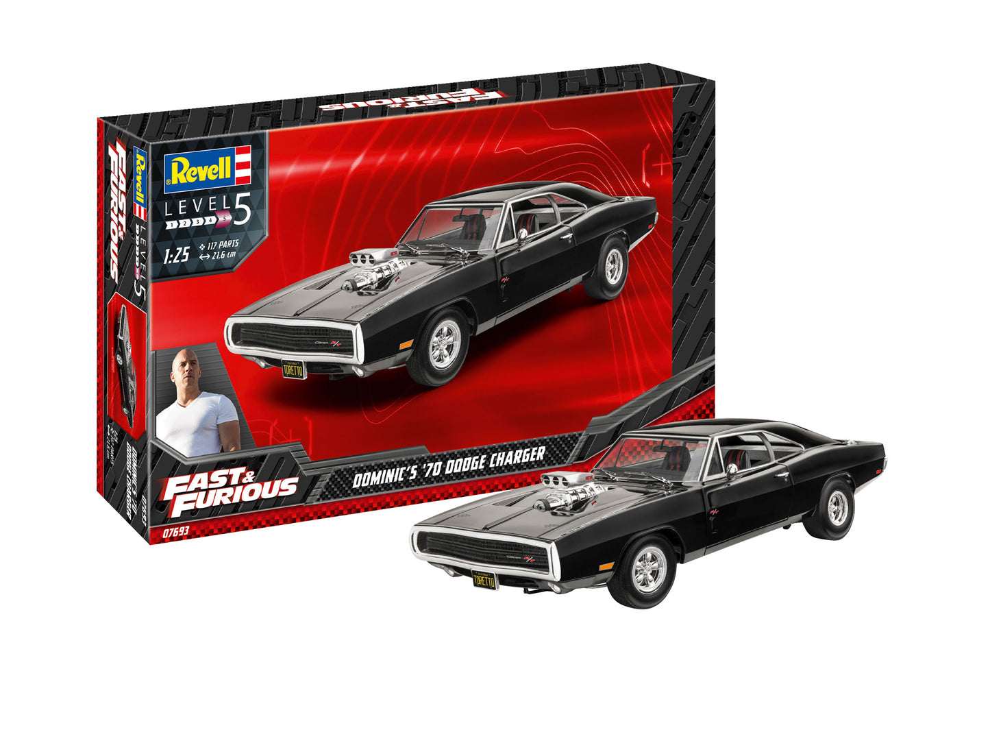 Revell 7693 Dominics 1970 Dodge Charger Fast and Furious 1:25 Model Kit
