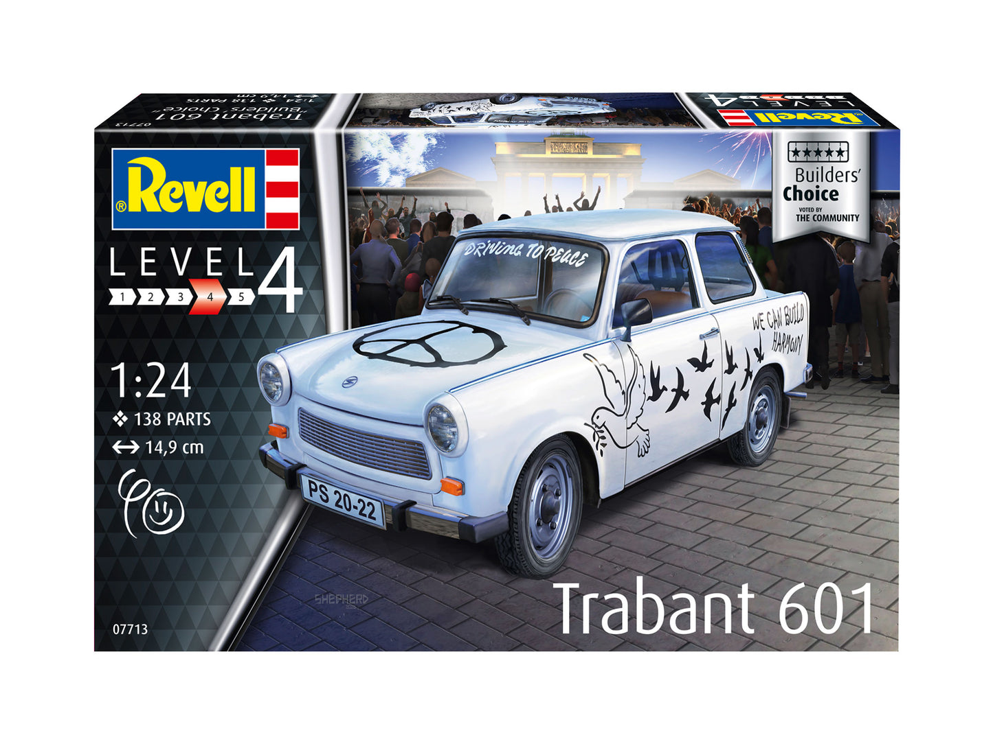 Revell 7713 Trabant 601S Builders Choice 1:24 Model Kit