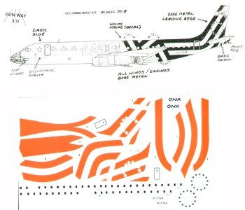Runway 30 RW30USA1 1:144 Douglas DC-8 Bicentenial scheme with cross