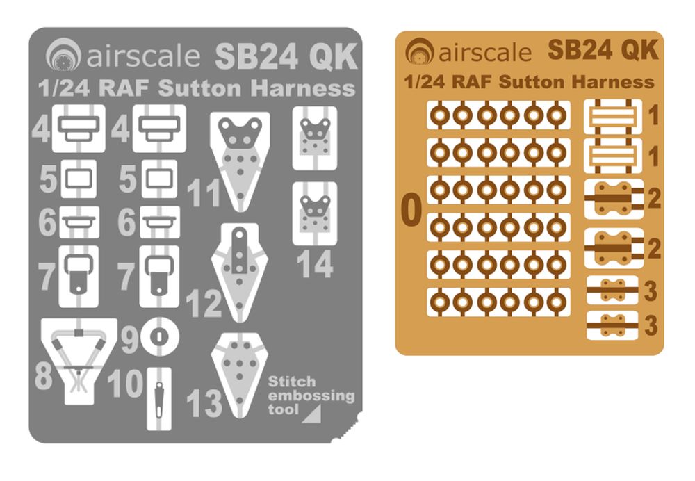 Airscale ASSB24QK 1:24 RAF seatbelts WWII