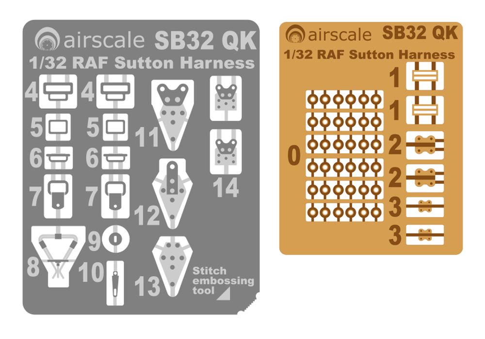 Airscale ASSB32QK 1:32 RAF seatbelts WWII