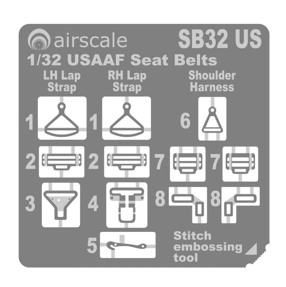 Airscale ASSB32US 1:32 USAAF seatbelts WWII