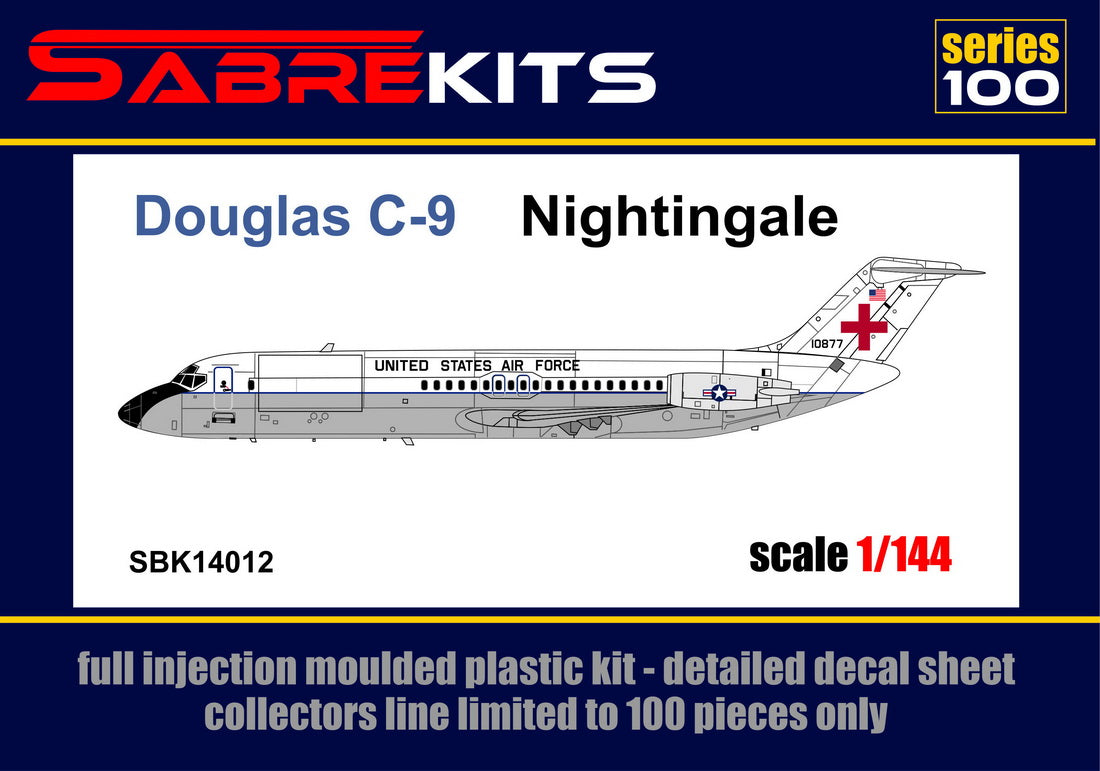 Sabre Kits SBK14012 1:144 Douglas C-9 Nightingale ex-Fly, new decals