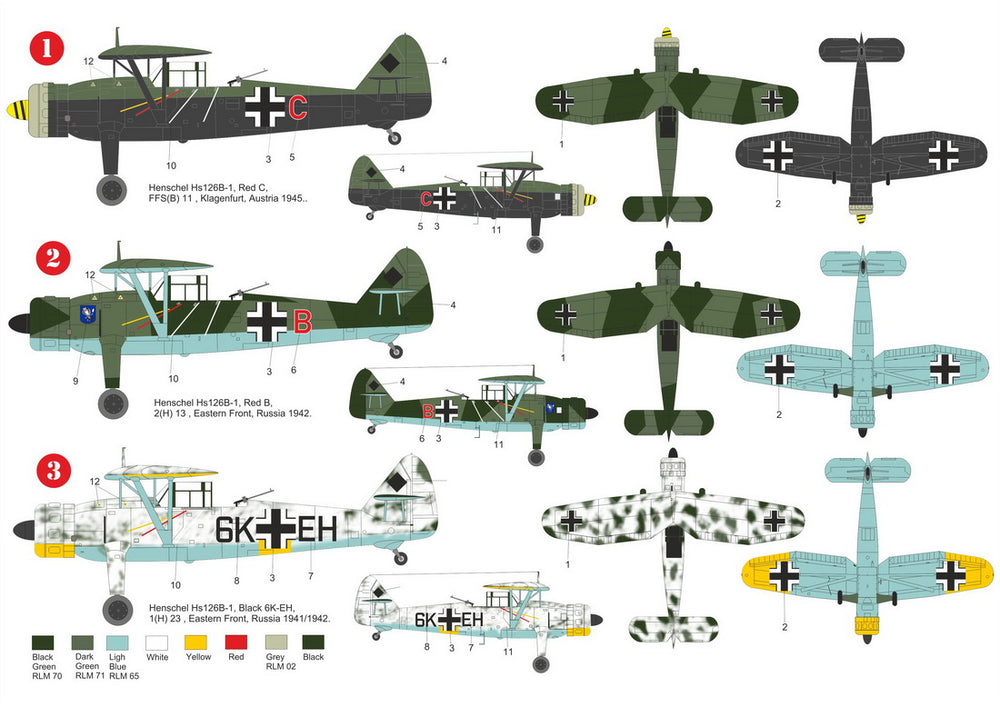 Sabre Kits SBK7011 1:72 Henschel Hs-126 'Eastern front'
