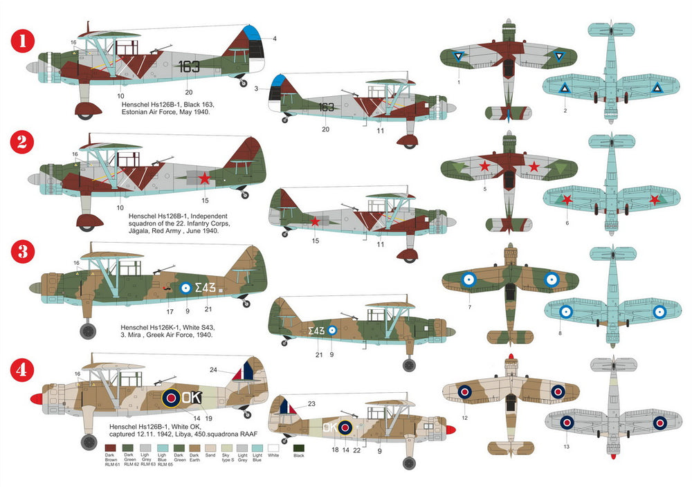 Sabre Kits SBK7013 1:72 Henschel Hs-126B-1/Hs-126K-1 'International'