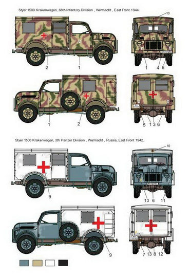 Sabre Kits SBK7028 1:72 Steyr 1500 Krankenwagen ex-Profiline, Special Hobby