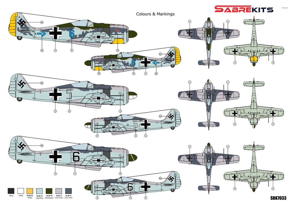 Sabre Kits SBK7033 1:72 Focke-Wulf Fw-190A-1/2 Jabo ex-AZ Models new