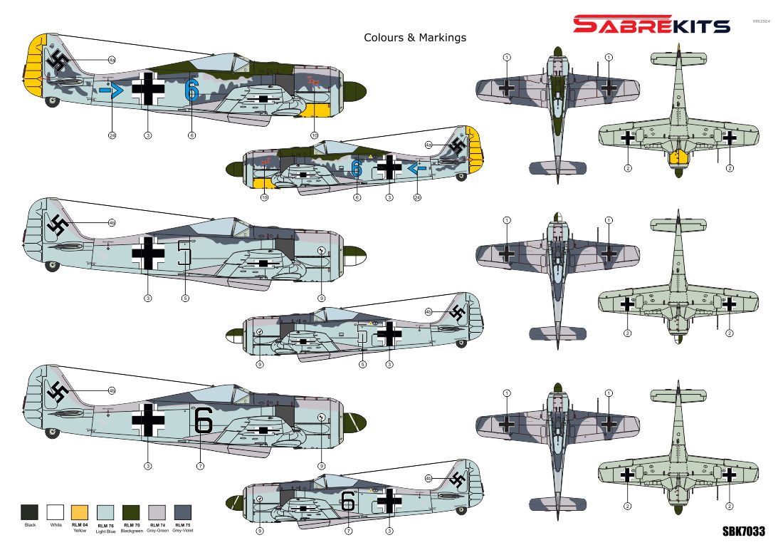 Sabre Kits SBK7033 1:72 Focke-Wulf Fw-190A-1/2 Jabo ex-AZ Models new