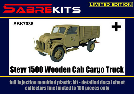 Sabre Kits SBK7036 1:72 Steyr 1500 Wooden Cab Cargo Truck