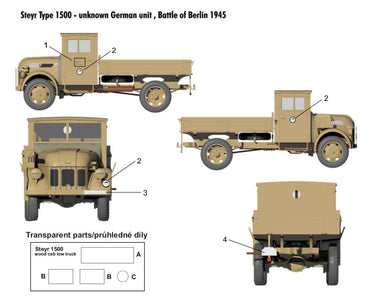 Sabre Kits SBK7037 1:72 Steyr 1500 Wooden Cab Low-side Truck