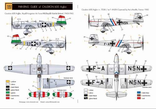 SBS Model SBSK4002 1:48 Caudron C.600 'Lufwaffe & Hungary Resin+PE+decal