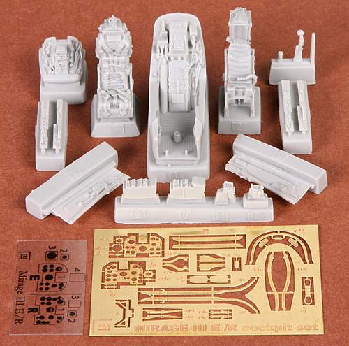 SBS Model SBS48045 1:48 Dassault_Mirage IIIE/R cockpit set