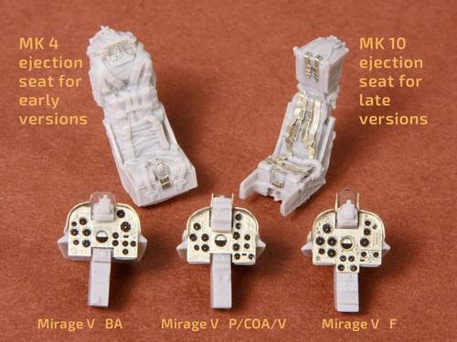 SBS Model SBS48051 1:48 Dassault_Mirage 5 cockpit set