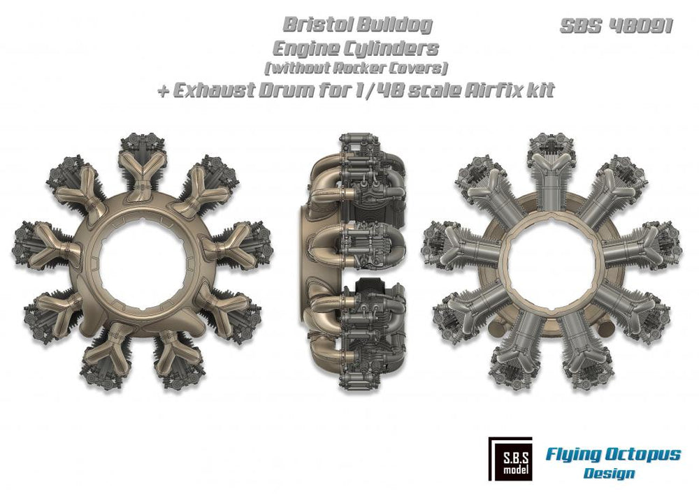 SBS Model SBS48091 1:48 Bristol Bulldog engine upgrade set