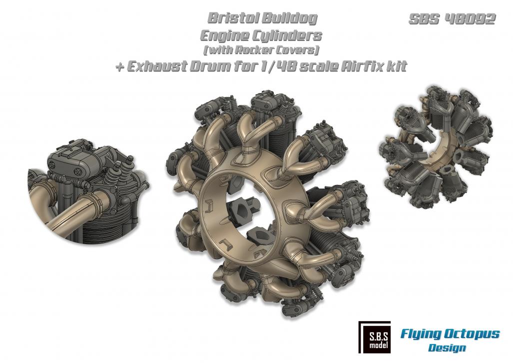 SBS Model SBS48092 1:48 Bristol Bulldog engine upgrade set