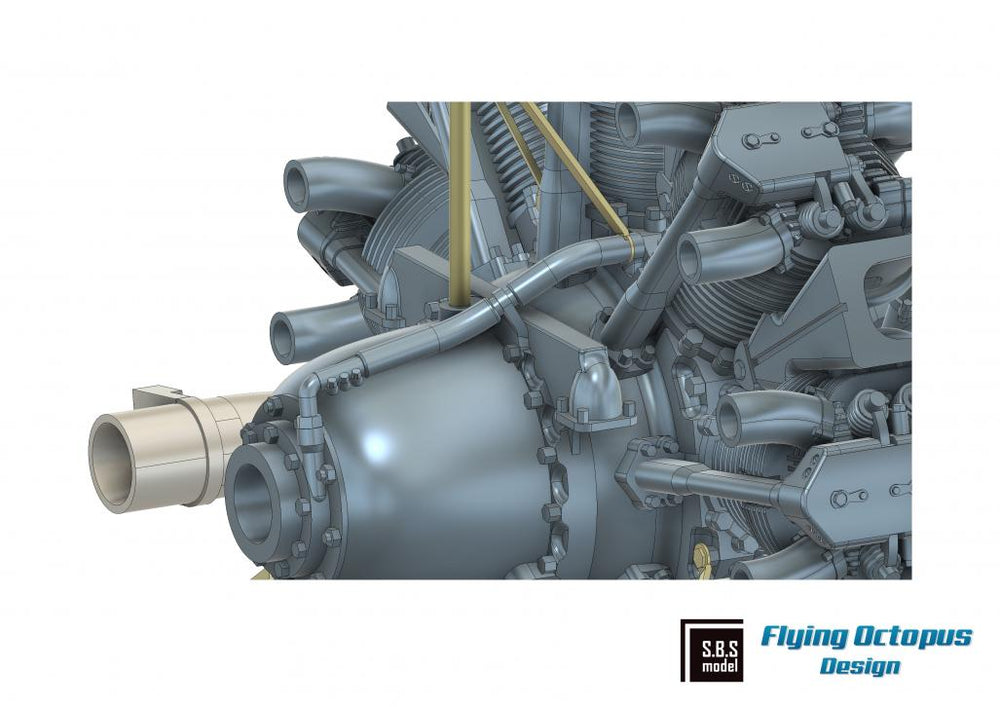 SBS Model SBS48096 1:48 Westland Lysander Mk.I/Mk.III engine & cowling set
