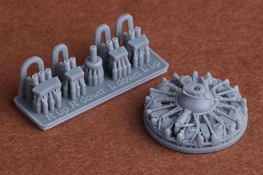 SBS Model SBS72082 1:72 Grumman FM-2 Wildcat engine & exhaust set