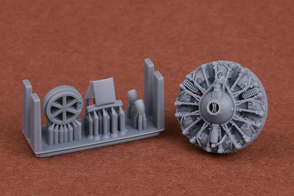 SBS Model SBS72084 1:72 Douglas SBD-5 Dauntless engine, oil cooler & exhaust set