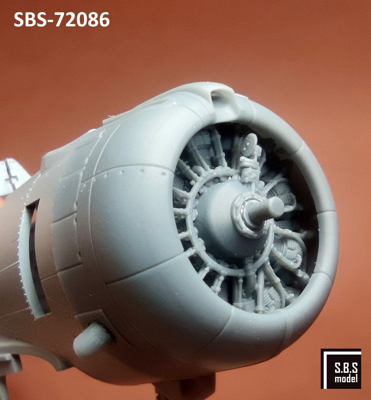 SBS Model SBS72086 1:72 Douglas SBD-2/3 Dauntless engine & cowling set