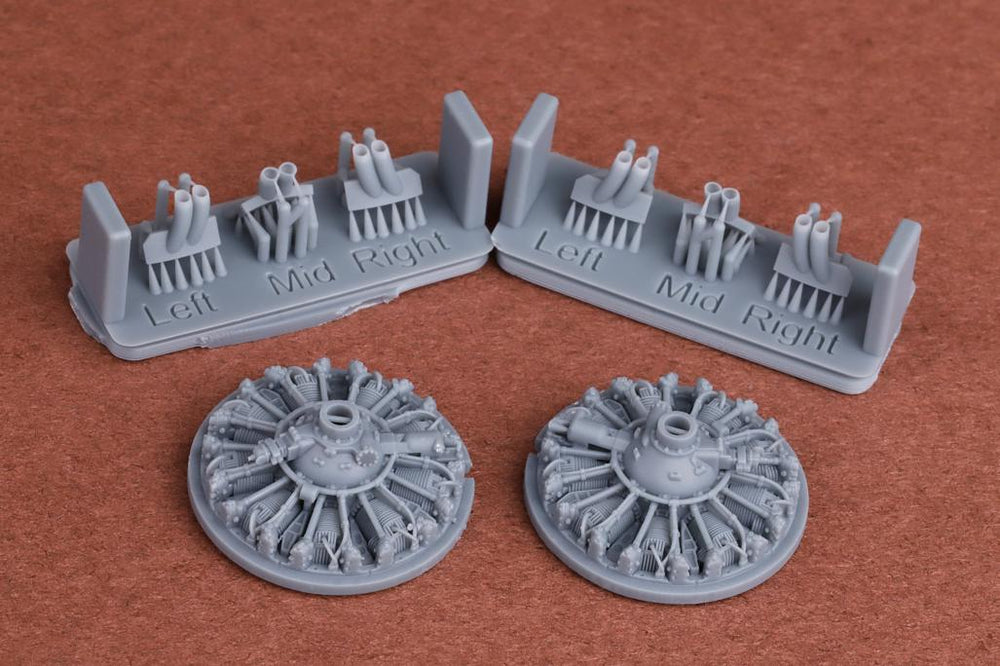 SBS Model SBS72087 1:72 Grumman S-2F Tracker Engine & Exhaust set