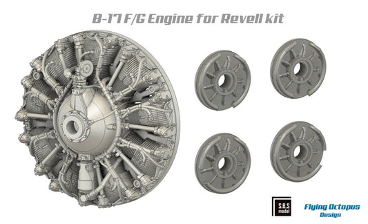 SBS Model SBS72089 1:72 Boeing B-17F/B-17G Flying Fortress engine set