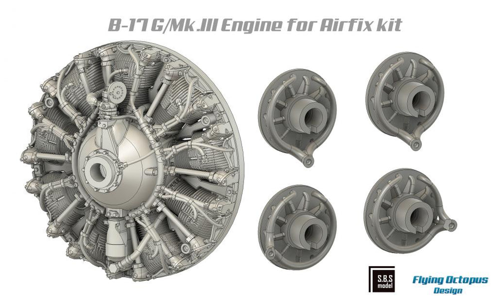 SBS Model SBS72090 1:72 Boeing B-17G/Mk.III Flying Fortress engine set