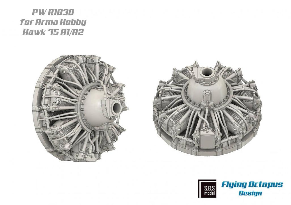SBS Model SBS72092 1:72 Curtiss H-75 A1/A2 Hawk engine set