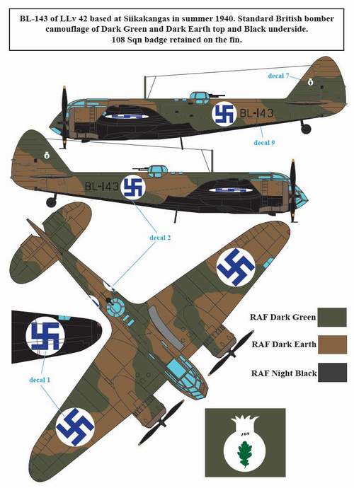 SBS Model SBSD4807D 1:48 Bristol Blenheim Mk.I-Mk.II