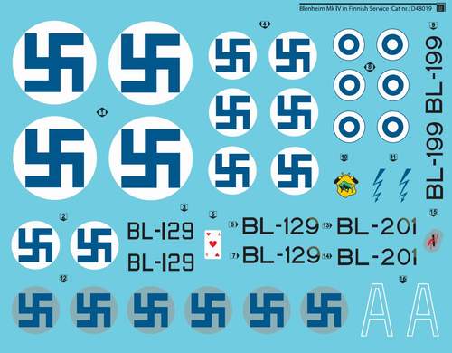 SBS Model SBSD4819D 1:48 Bristol Blenheim Mk.IV/Mk.IVF in Finnish Service