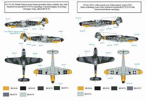 SBS Model SBSD4820D 1:48 Messerschmitt Bf-109G-6 in Hungarian Service Vol