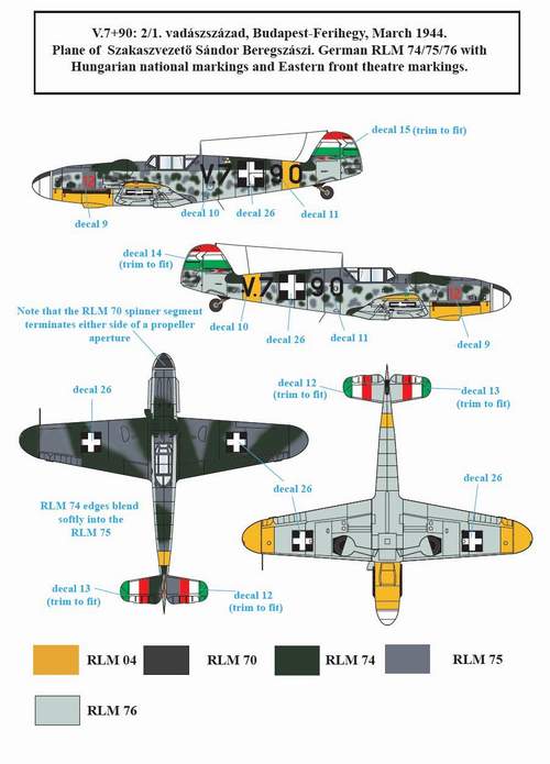 SBS Model SBSD4820D 1:48 Messerschmitt Bf-109G-6 in Hungarian Service Vol