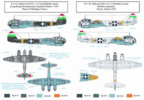 SBS Model SBSD4822D 1:48 Ju-88A-4 Ju-88A-14 Ju-88D-1 in Hungarian Service