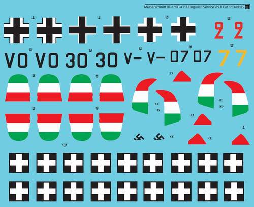 SBS Model SBSD4825D 1:48 Messerschmitt Bf-109F-4 in Hungarian Service VOL.II