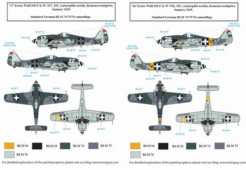 SBS Model SBSD4826D 1:48 Focke-Wulf Fw-190F-8 Hungarian Air Force WWII