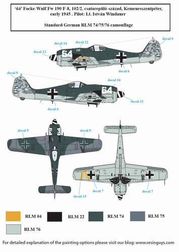 SBS Model SBSD4826D 1:48 Focke-Wulf Fw-190F-8 Hungarian Air Force WWII