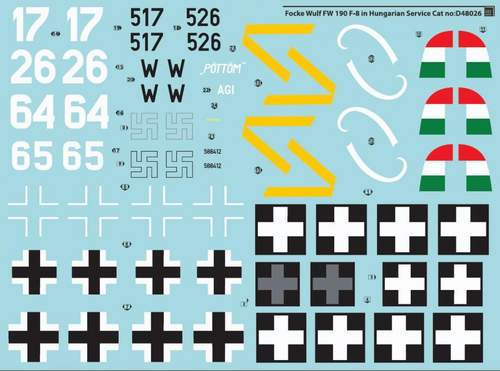 SBS Model SBSD4826D 1:48 Focke-Wulf Fw-190F-8 Hungarian Air Force WWII