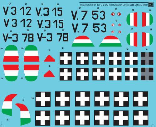 SBS Model SBSD4827D 1:48 Messerschmitt Bf-109G-2, Bf-109G-4 in Hungarian Service