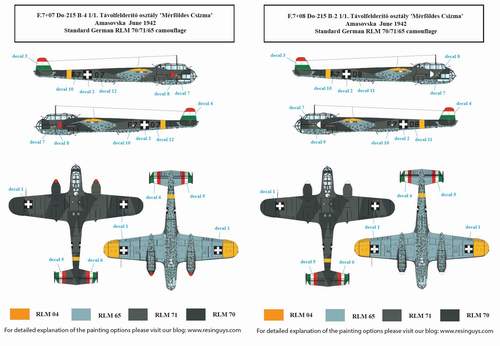 SBS Model SBSD4828D 1:48 Dornier Do-215B-2/Do-215B-4 in Hungarian Service