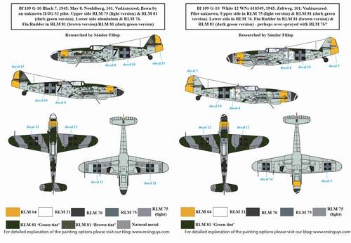 SBS Model SBSD4829D 1:48 Messerschmitt Bf-109G-10 Hungarian Air Force